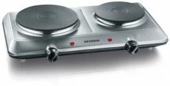 Geschirr- Und Kochplattenwärmer Severin DK 1014 Doppelkochplatte Edelstahl Gebürstet