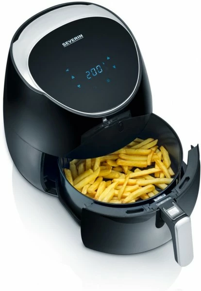 Fritteusen Severin FR 2445 Heißluft-Fritteuse XXL Schwarz/silber-metallic 4 Fritteusen Severin FR 2445 Heißluft-Fritteuse XXL Schwarz/silber-metallic – Bild 2