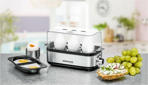 Rommelsbacher ER 600 Eierkocher Edelstahl/schwarz 4 Rommelsbacher ER 600 Eierkocher Edelstahl/schwarz – Bild 2