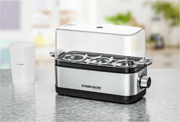 Rommelsbacher ER 300 Eierkocher Edelstahl/schwarz 6 Rommelsbacher ER 300 Eierkocher Edelstahl/schwarz – Bild 4