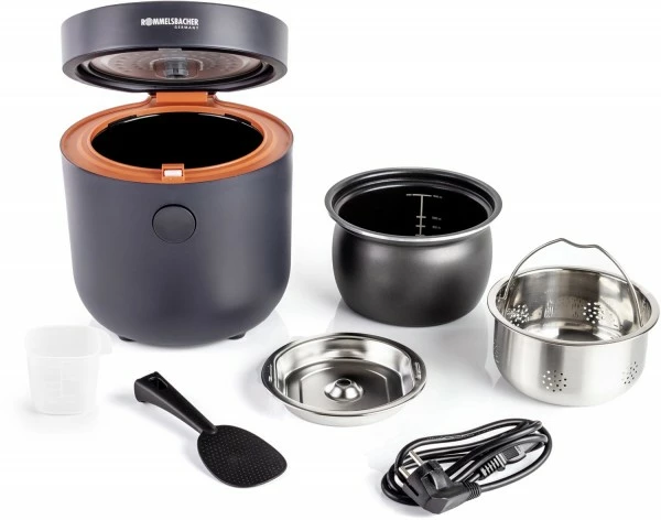 Dampfgarer & Reiskocher Rommelsbacher MRK 500 Multikocher Dunkel Grau 4 Dampfgarer & Reiskocher Rommelsbacher MRK 500 Multikocher Dunkel Grau – Bild 2