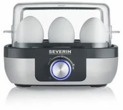 Severin EK 3167 Eierkocher Edelstahl-gebürstet/schwarz