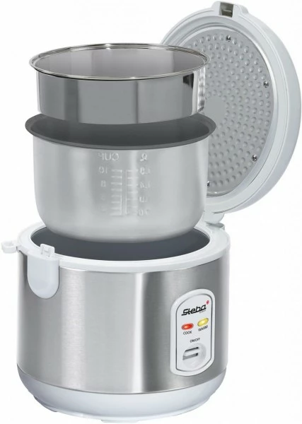Dampfgarer & Reiskocher Steba RK 2 Reiskocher Edelstahl/weiß 7 Dampfgarer & Reiskocher Steba RK 2 Reiskocher Edelstahl/weiß – Bild 5