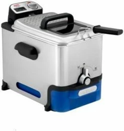Fritteusen Tefal FR8040 Oleoclean Inox & Design Fritteuse Edelstahl/schwarz