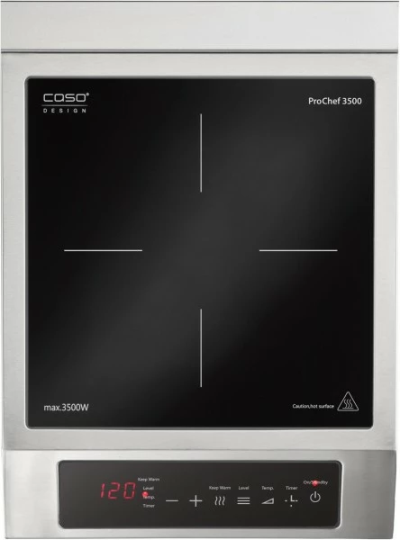 Geschirr- Und Kochplattenwärmer Caso ProChef 3500 Induktionskochplatte Edelstahl 4 Geschirr- Und Kochplattenwärmer Caso ProChef 3500 Induktionskochplatte Edelstahl – Bild 2
