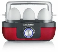 Severin EK 3168 Eierkocher Edelstahl/rot-metallic/schwarz